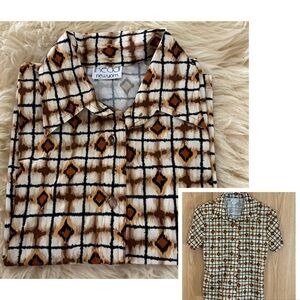 Redd New York Women's Geometric Button Down Shirt